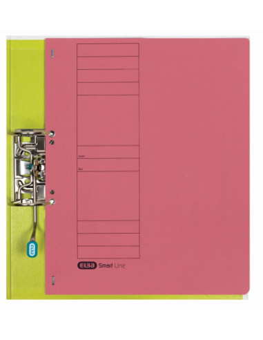 100551875-50,Set 50 x Dosar cu capse ELBA Smart Line Eyelet A4, carton 250 g/mp, capacitate 200 file, Rosu