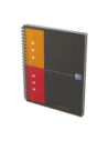 100101849-5,Set 5 x Agenda organizator Oxford International Notebook A5+, 80 file, patratele, spira dubla, Gri