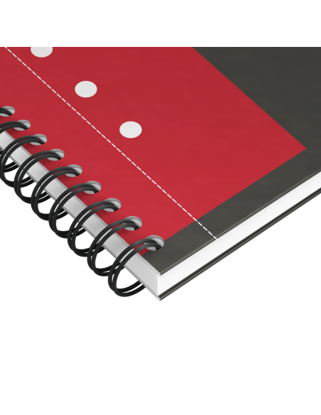 100101849-5,Set 5 x Agenda organizator Oxford International Notebook A5+, 80 file, patratele, spira dubla, Gri