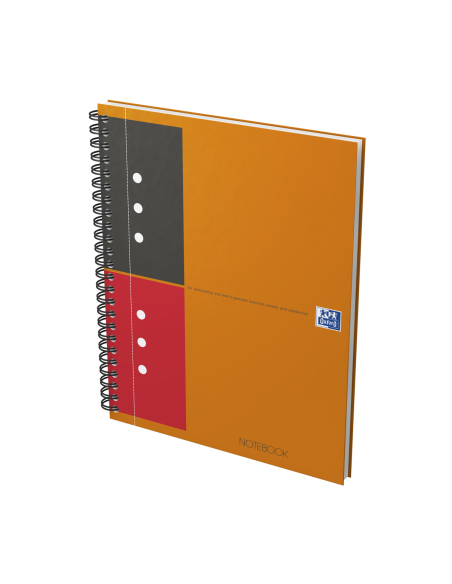 100102680-5,Set 5 x Agenda organizator Oxford International Notebook A5+, 80 file, dictando îngust, spirală dublă, Portocaliu