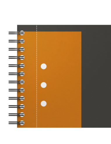 100102880-5,Set 5 x Agenda organizator Oxford International Active Book A5+, 80 file, patratele 5 x 5 mm, spirala dubla, Gri