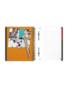 100102880-5,Set 5 x Agenda organizator Oxford International Active Book A5+, 80 file, patratele 5 x 5 mm, spirala dubla, Gri