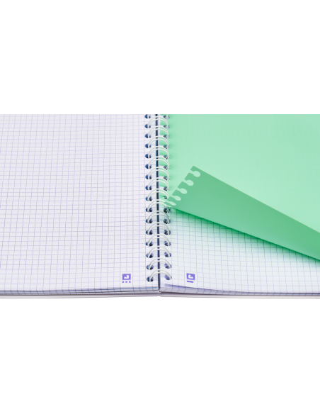 400182937-5,Set 5 x Caiet organizator Oxford Gradient Project Book A4, 80 file, patratele 5 mm, spirala dubla, SCRIBZEE, culori 