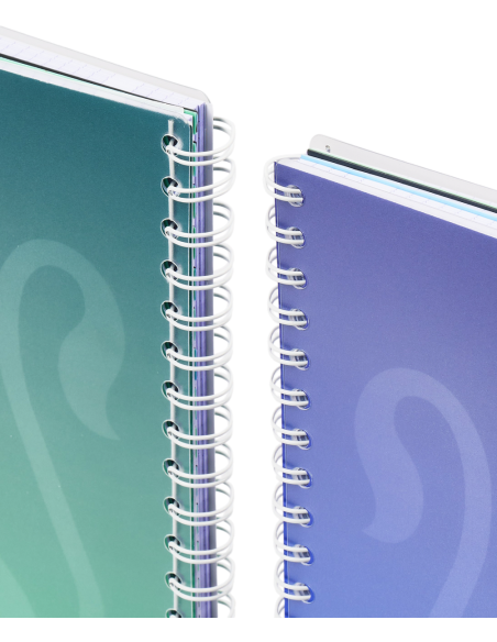 400182937-5,Set 5 x Caiet organizator Oxford Gradient Project Book A4, 80 file, patratele 5 mm, spirala dubla, SCRIBZEE, culori 