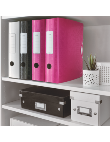 LZ11060023-5,Set 5 x Biblioraft Leitz Active WOW, A4, plastifiat, 8.2 cm, 180 grade, 500 coli, Roz