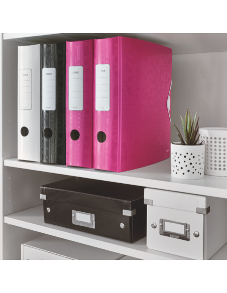 LZ11060023-5,Set 5 x Biblioraft Leitz Active WOW, A4, plastifiat, 8.2 cm, 180 grade, 500 coli, Roz
