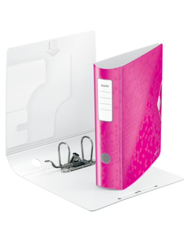 LZ11060023-5,Set 5 x Biblioraft Leitz Active WOW, A4, plastifiat, 8.2 cm, 180 grade, 500 coli, Roz