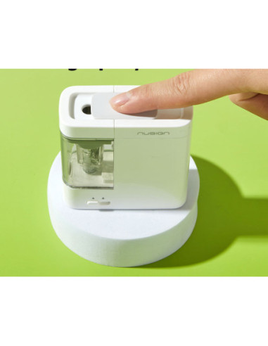 DLENS071-WH,Ascutitoare electrica Deli Nusign, pentru creioane standard, 2 moduri de ascutire, Alb