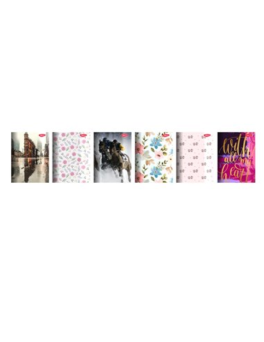 Bloc notes A6 Daco BN640, 40 file, dictando, coperta carton, Diverse modele
