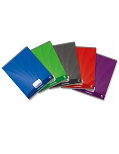 Caiet A5 Aurora Mano, 36 file, 90g/mp, dictando, coperta carton lucios, Culori asortate