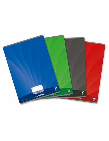 Caiet A4 Aurora Mano, 60 file, 90g/mp, dictando, coperta carton lucios, Culori asortate