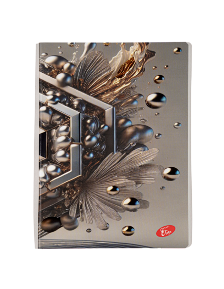 Caiet A5 Elisa Print, 48 file, 80g/mp, matematica, coperta carton, design 3D arts