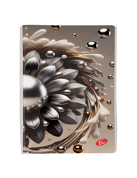 Caiet A5 Elisa Print, 48 file, 80g/mp, matematica, coperta carton, design 3D arts