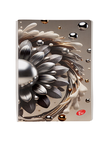 Caiet A5 Elisa Print, 48 file, 80g/mp, matematica, coperta carton, design 3D arts