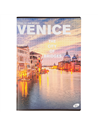 Caiet A4 Elisa, 60 file, 80g/mp, dictando, coperta carton, design cities of the world