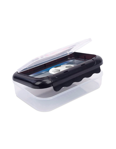 Penar ZIPIT Recycled plastic, 2 compartimente, 21.5 x 15 x 6 cm, Motiv Soccer field