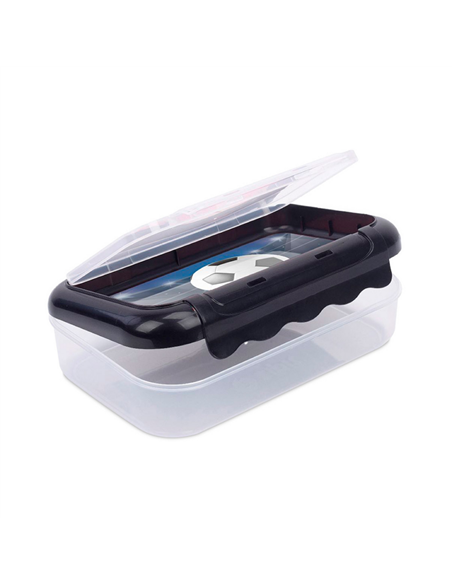 Penar ZIPIT Recycled plastic, 2 compartimente, 21.5 x 15 x 6 cm, Motiv Soccer field