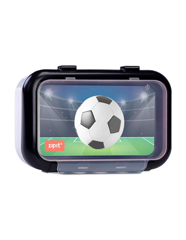Penar ZIPIT Recycled plastic, 2 compartimente, 21.5 x 15 x 6 cm, Motiv Soccer field