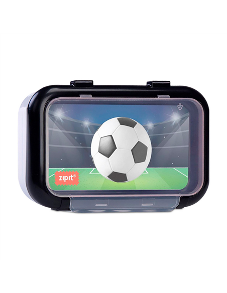 Penar ZIPIT Recycled plastic, 2 compartimente, 21.5 x 15 x 6 cm, Motiv Soccer field