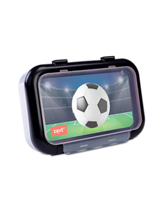 Penar ZIPIT Recycled plastic, 2 compartimente, 21.5 x 15 x 6 cm, Motiv Soccer field