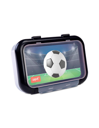 Penar ZIPIT Recycled plastic, 2 compartimente, 21.5 x 15 x 6 cm, Motiv Soccer field