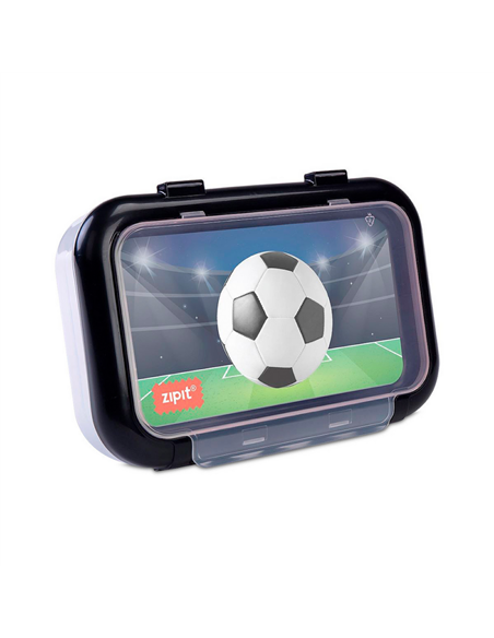 Penar ZIPIT Recycled plastic, 2 compartimente, 21.5 x 15 x 6 cm, Motiv Soccer field