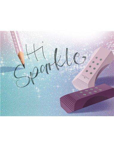 Radiera rollon sparkle Faber-Castell FC187310, Rose