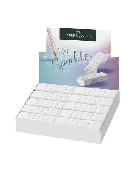 Display 20 radiere Rollon Faber-Castell Sparkle, Albe