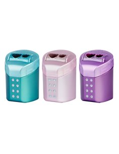 Ascutitoare dubla RollOn Faber-Castell Sparkle, Culori asortate pastel