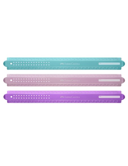 Rigla Faber-Castell Sparkle FC172030, 30 cm, Culori asortate