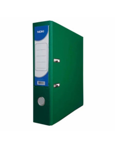 NK56413160-25,Set 25 x Biblioraft plastifiat Noki A4, cotor 7.5 cm, plastifiere interioara si exterioara, Verde