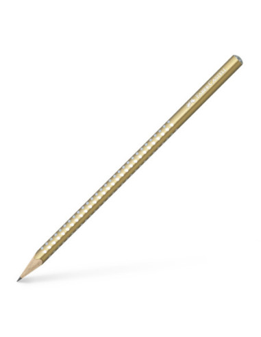 FC118214-12,Set 12 x Creion grafit Faber-Castell Sparkle 2019, duritate B, Auriu