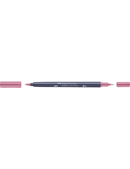 FC164785-5,Set 5 x Marker cu alcool Faber-Castell Goldfaber Sketch, Rose Vintage 304, varf dublu pensula + fineliner