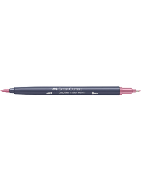 FC164785-5,Set 5 x Marker cu alcool Faber-Castell Goldfaber Sketch, Rose Vintage 304, varf dublu pensula + fineliner