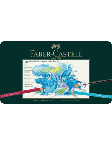 FC117511SD,Set 120 creioane colorate acuarela Faber-Castell Albrecht Dürer, in cutie metalica