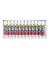 Set 12 Tempera DACO 12 ml, Alb titan
