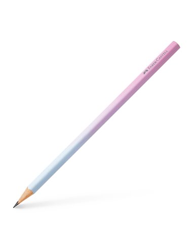 Creion grafit B triunghiular Flow Faber-Castell FC118402, Roz-Bleu