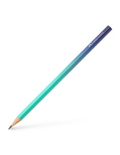 Creion grafit B triunghiular Flow Faber-Castell FC118403, Albastru-Turcoaz