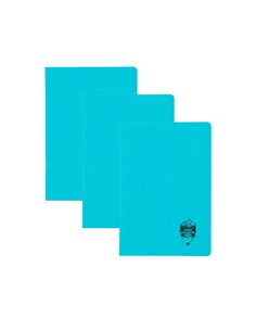 Set 3 caiete A4 Daco, 60 file, 70g/mp, matematica, coperta plastic, Turcoaz