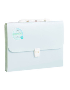 DLEF613,Servieta plastic cu maner 13 compartimente diverse culori macarons Deli
