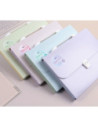 DLEF613,Servieta plastic cu maner 13 compartimente diverse culori macarons Deli