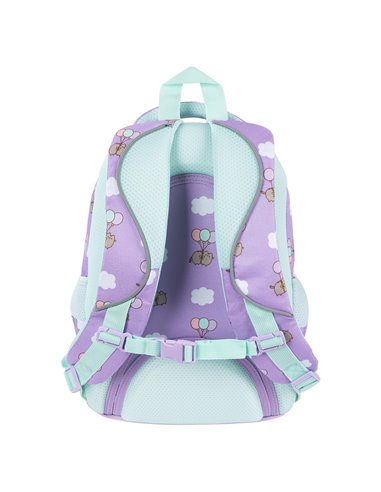 Ghiozdan scoala St.Majewski BPL58 cu 4 compartimente, 40 x 28 x 18 cm, Motiv Pusheen, Violet