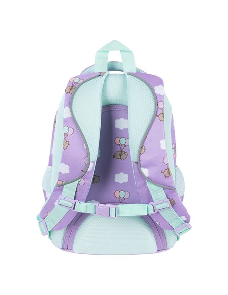 Ghiozdan scoala St.Majewski BPL58 cu 4 compartimente, 40 x 28 x 18 cm, Motiv Pusheen, Violet