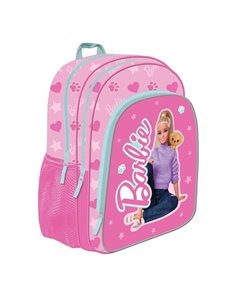 Ghiozdan scoala St.Majewski cu 3 compartimente, 38 x 30 x 18 cm, Motiv Barbie