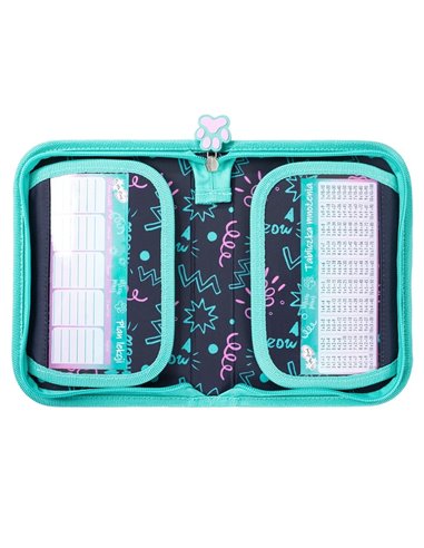 Penar neechipat cu 1 fermoar si 2 extensii St.Majewski PC-03, Motiv Kitty party