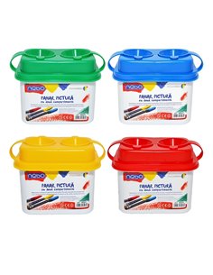 Pahar pentru pictura NEBO cu 2 compartimente, 7.5 x 7 x 9.5 cm, Culori asortate