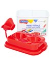 Pahar pentru pictura NEBO cu 2 compartimente, 7.5 x 7 x 9.5 cm, Culori asortate