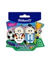 Set 2 radiere Pelikan Squeezy Sports, blister, Motive asortate - fotbal