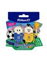 Set 2 radiere Pelikan Squeezy Sports, blister, Motive asortate - fotbal