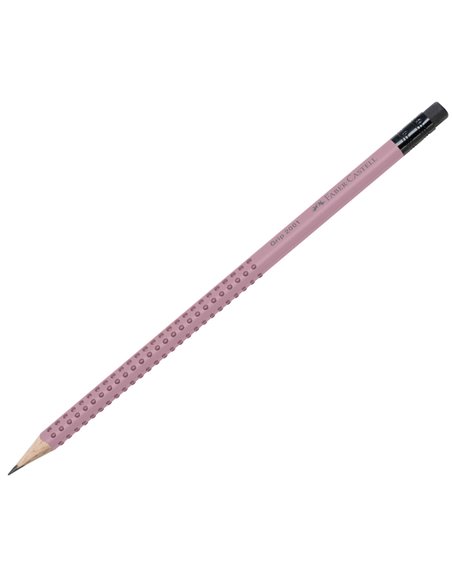 Creion grafit B Grip Sparkle Faber-Castell FC217237, Rose